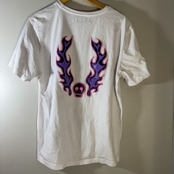 ROKU STUDIO WARRIOR Come Out 2 Play Graphic Tee | Streetwear Skull Flames (XL) - Picture 3 of 5